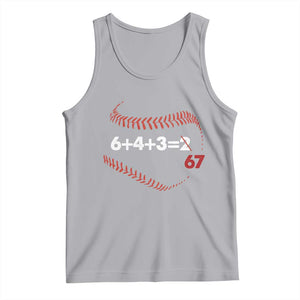 Funny 6432 67 Baseball Tank Top Double Play Outs Baseball Player TS11 Athletic Heather Print Your Wear