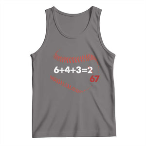 Funny 6432 67 Baseball Tank Top Double Play Outs Baseball Player TS11 Deep Heather Print Your Wear