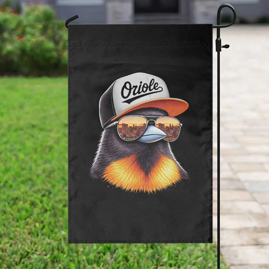 Funny Oriole Bird Wearing Baseball Cap Graphic Vintage Sport Garden Flag TS11 Print Your Wear