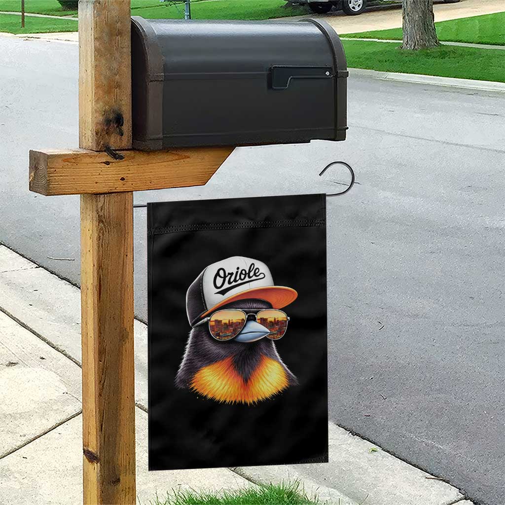 Funny Oriole Bird Wearing Baseball Cap Graphic Vintage Sport Garden Flag TS11 Print Your Wear