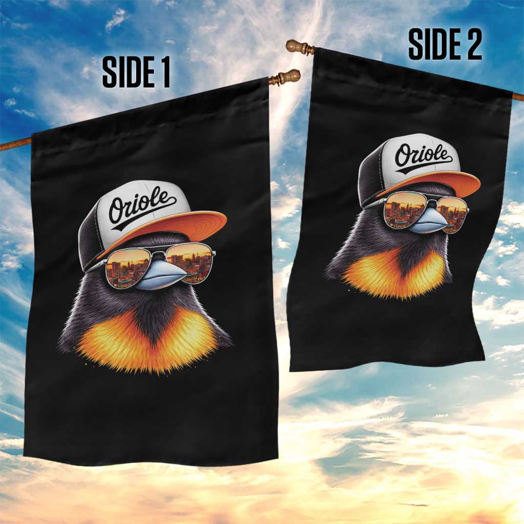Funny Oriole Bird Wearing Baseball Cap Graphic Vintage Sport Garden Flag TS11 Print Your Wear