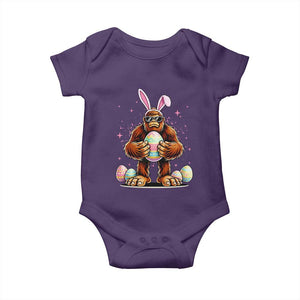 Funny Bigfoot Easter Day Bunny Sasquatch Egg Baby Onesie TS11 Purple Print Your Wear