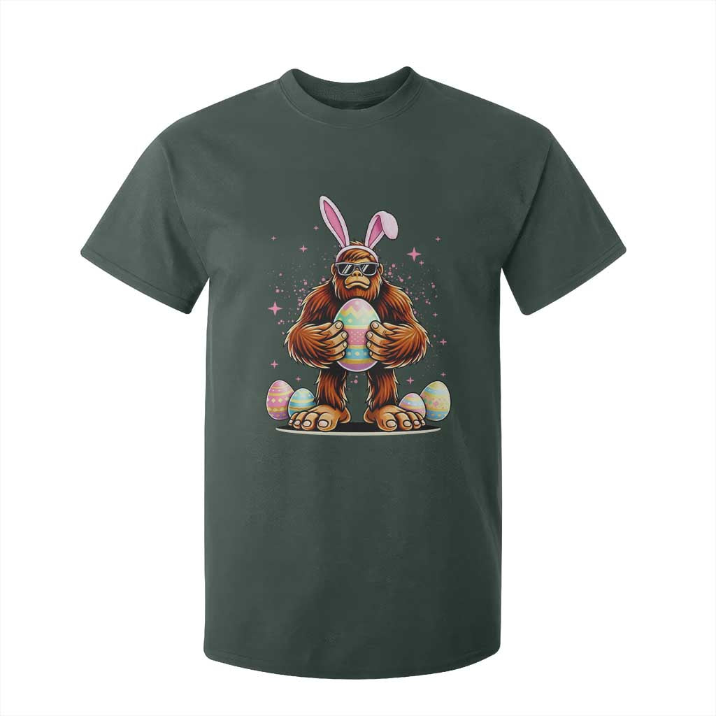 Funny Bigfoot Easter Day Bunny Sasquatch Egg T Shirt For Kid TS11 Dark Forest Green Print Your Wear
