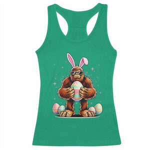 Funny Bigfoot Easter Day Bunny Sasquatch Egg Racerback Tank Top TS11 Irish Green Print Your Wear