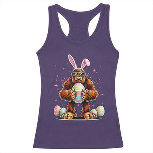 Funny Bigfoot Easter Day Bunny Sasquatch Egg Racerback Tank Top TS11 Purple Print Your Wear