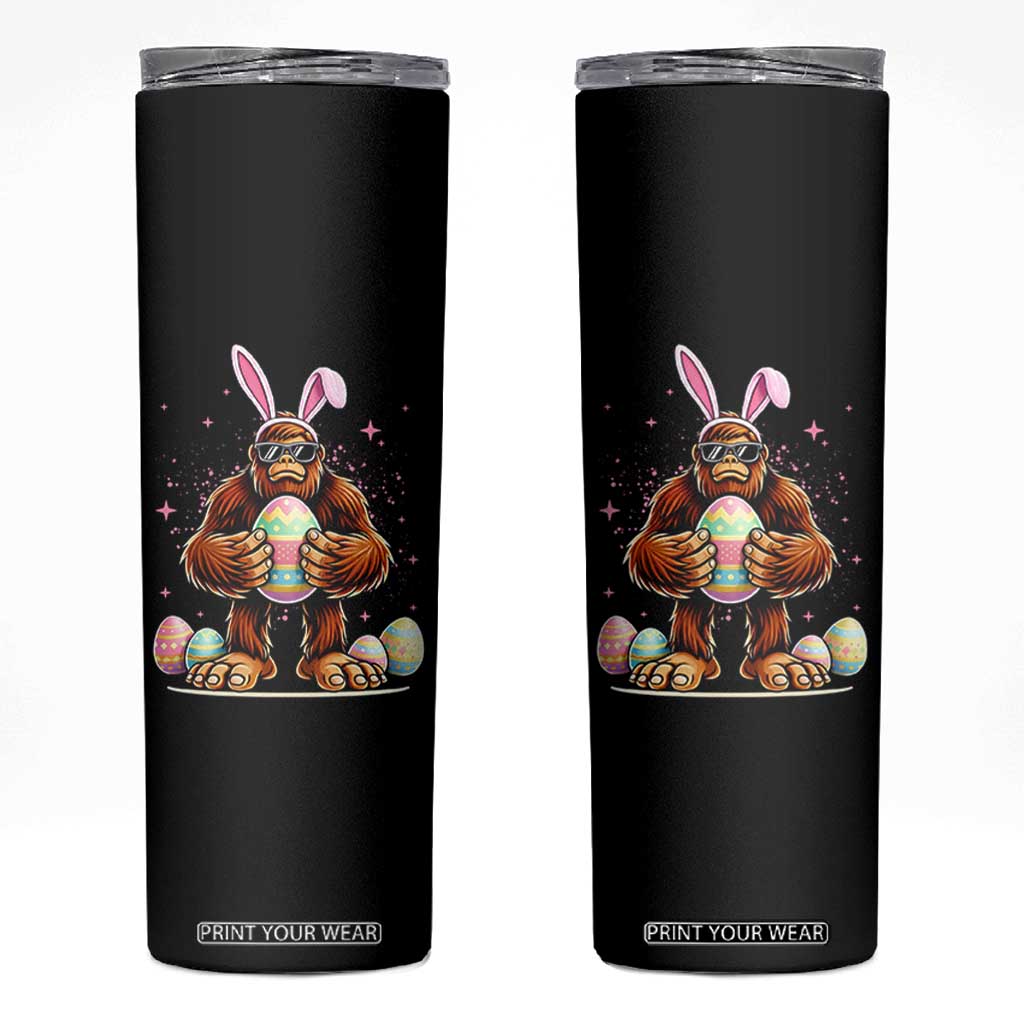 Funny Bigfoot Easter Day Bunny Sasquatch Egg Skinny Tumbler TS11 Black Print Your Wear