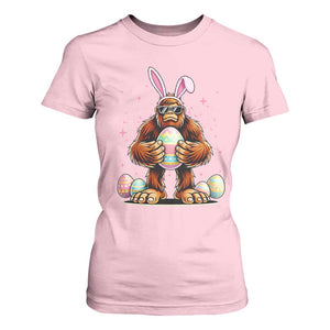 Funny Bigfoot Easter Day Bunny Sasquatch Egg T Shirt For Women TS11 Light Pink Print Your Wear