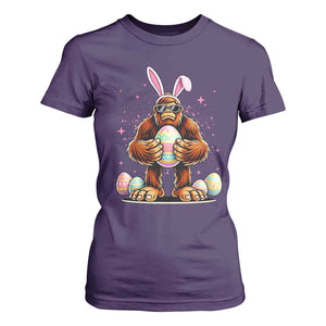 Funny Bigfoot Easter Day Bunny Sasquatch Egg T Shirt For Women TS11 Purple Print Your Wear