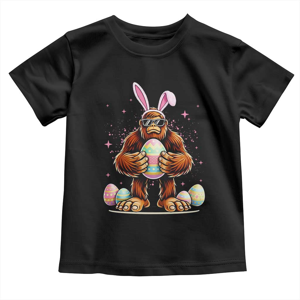 Funny Bigfoot Easter Day Bunny Sasquatch Egg Toddler T Shirt TS11 Black Print Your Wear