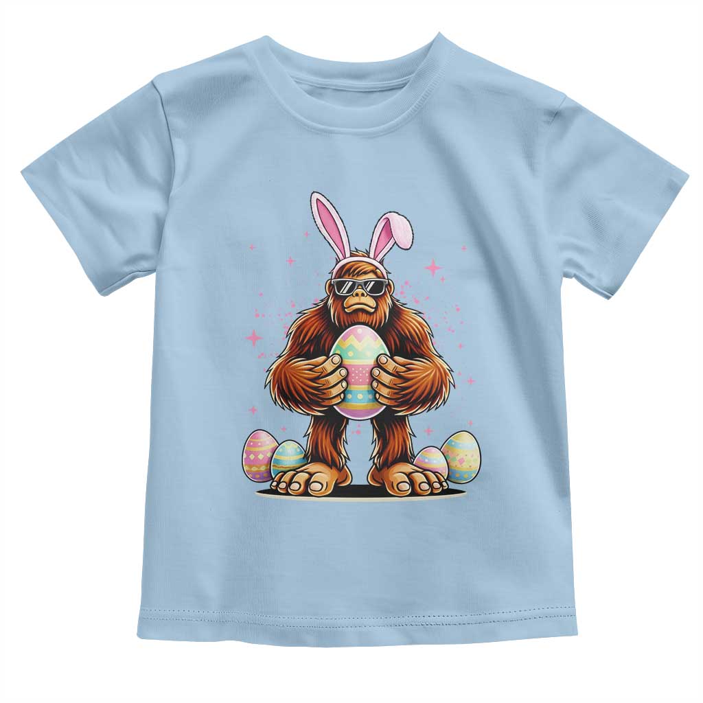 Funny Bigfoot Easter Day Bunny Sasquatch Egg Toddler T Shirt TS11 Light Blue Print Your Wear