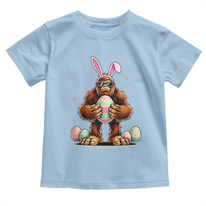 Funny Bigfoot Easter Day Bunny Sasquatch Egg Toddler T Shirt TS11 Light Blue Print Your Wear