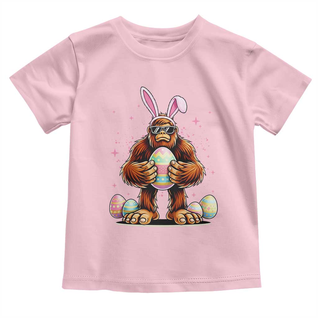 Funny Bigfoot Easter Day Bunny Sasquatch Egg Toddler T Shirt TS11 Light Pink Print Your Wear