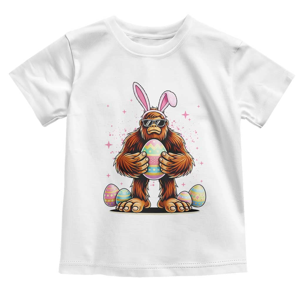 Funny Bigfoot Easter Day Bunny Sasquatch Egg Toddler T Shirt TS11 White Print Your Wear