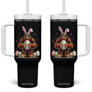 Funny Bigfoot Easter Day Bunny Sasquatch Egg Tumbler With Handle TS11 One Size: 40 oz Black Print Your Wear