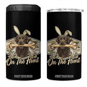 Funny Egg Hunter 4 in 1 Can Cooler Tumbler On The Hunt Camo Easter Labrador Dog TS11 One Size: 16 oz Black Print Your Wear
