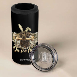 Funny Egg Hunter 4 in 1 Can Cooler Tumbler On The Hunt Camo Easter Labrador Dog TS11 Print Your Wear