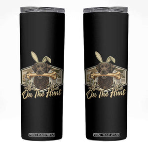 Funny Egg Hunter Skinny Tumbler On The Hunt Camo Easter Labrador Dog TS11 Black Print Your Wear