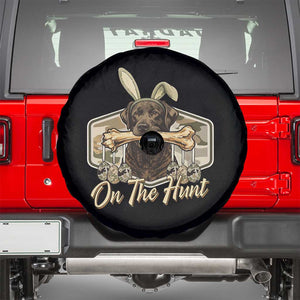 Funny Egg Hunter Spare Tire Cover On The Hunt Camo Easter Labrador Dog TS11 Black Print Your Wear