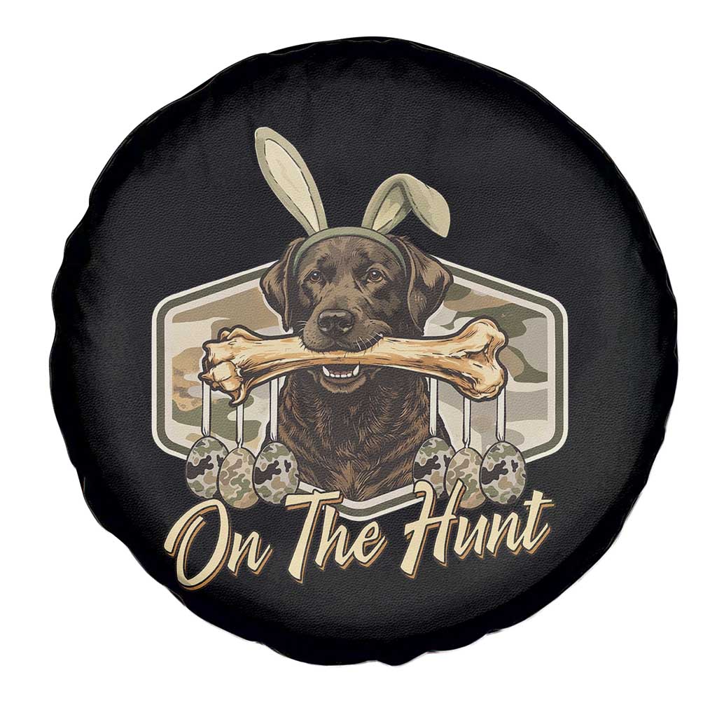 Funny Egg Hunter Spare Tire Cover On The Hunt Camo Easter Labrador Dog TS11 Print Your Wear