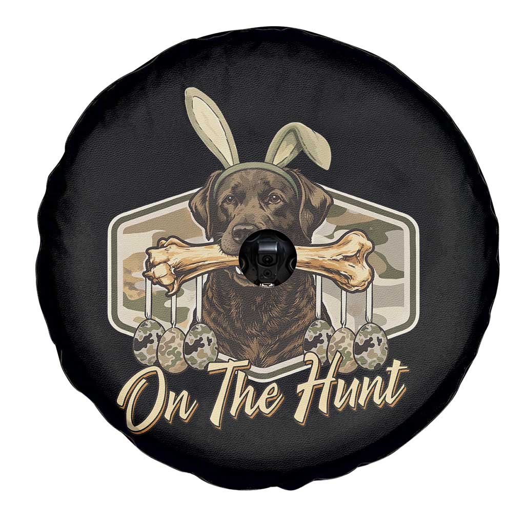 Funny Egg Hunter Spare Tire Cover On The Hunt Camo Easter Labrador Dog TS11 Print Your Wear