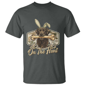 Funny Egg Hunter T Shirt On The Hunt Camo Easter Labrador Dog TS11 Dark Heather Print Your Wear