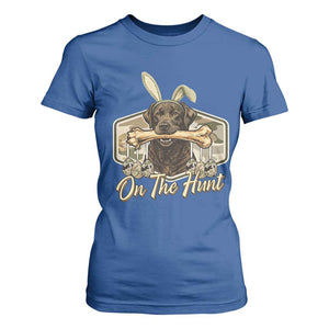 Funny Egg Hunter T Shirt For Women On The Hunt Camo Easter Labrador Dog TS11 Royal Blue Print Your Wear