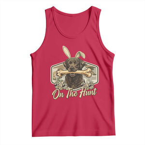 Funny Egg Hunter Tank Top On The Hunt Camo Easter Labrador Dog TS11 Red Print Your Wear