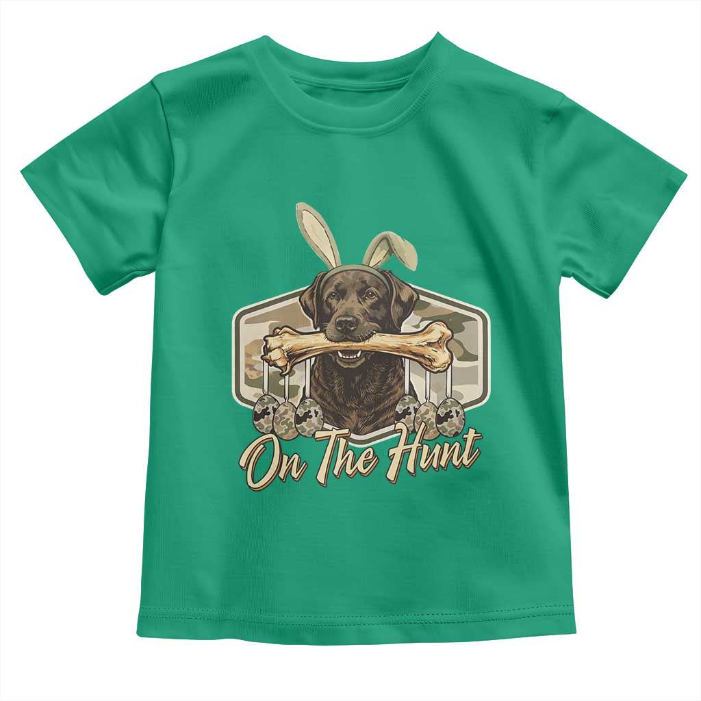 Funny Egg Hunter Toddler T Shirt On The Hunt Camo Easter Labrador Dog TS11 Irish Green Print Your Wear