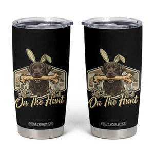 Funny Egg Hunter Tumbler Cup On The Hunt Camo Easter Labrador Dog TS11 Black Print Your Wear