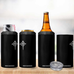 Christian Religious Jesus Shirt with Cross Logo Graphic 4 in 1 Can Cooler Tumbler TS11 Print Your Wear