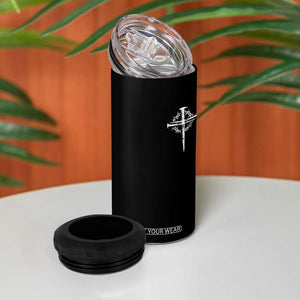 Christian Religious Jesus Shirt with Cross Logo Graphic 4 in 1 Can Cooler Tumbler TS11 Print Your Wear