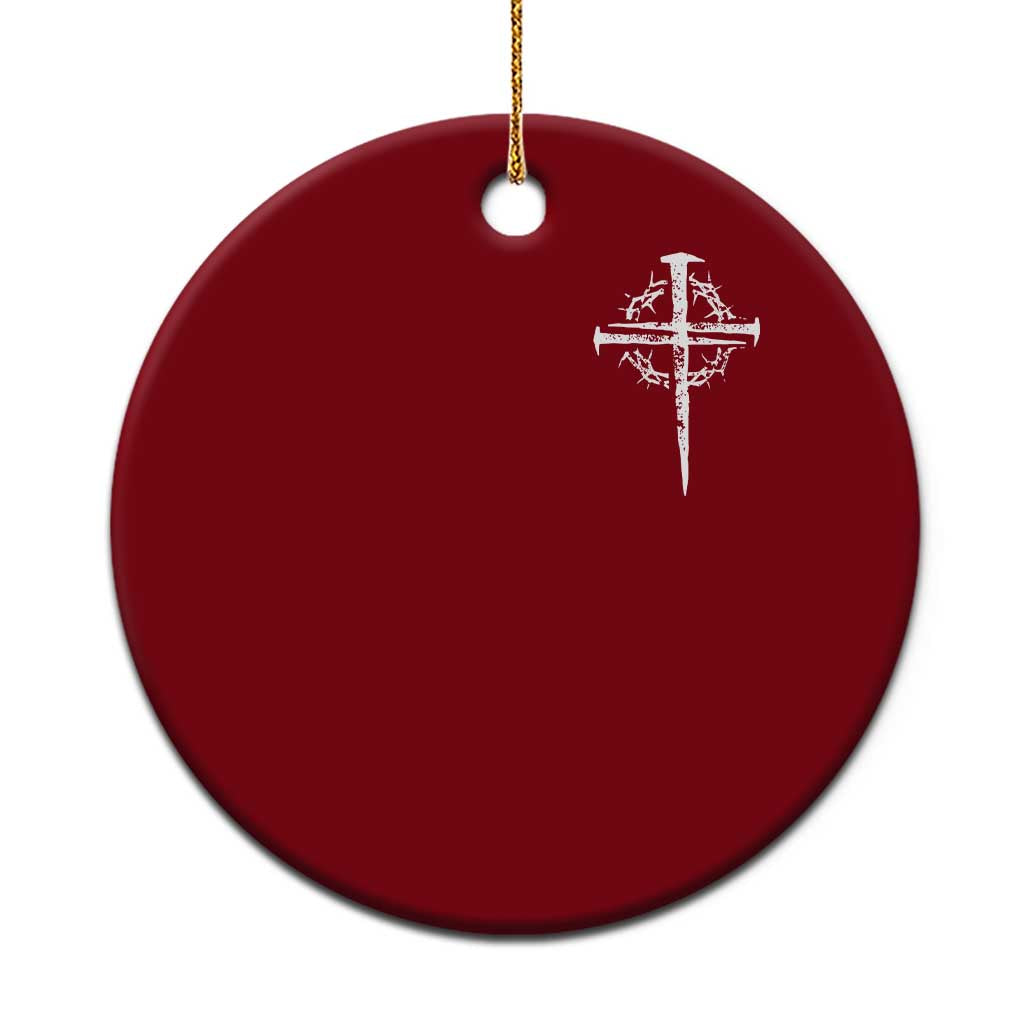 Christian Religious Jesus Shirt with Cross Logo Graphic Ceramic Ornament TS11 1pc Red Print Your Wear