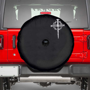 Christian Religious Jesus Shirt with Cross Logo Graphic Spare Tire Cover TS11 Black Print Your Wear