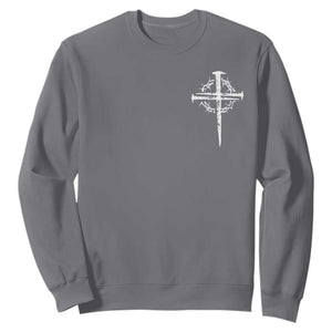 Christian Religious Jesus Shirt with Cross Logo Graphic Sweatshirt TS11 Charcoal Print Your Wear
