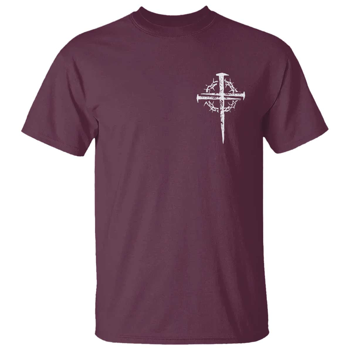 Christian Religious Jesus Shirt with Cross Logo Graphic T Shirt TS11 Maroon Print Your Wear