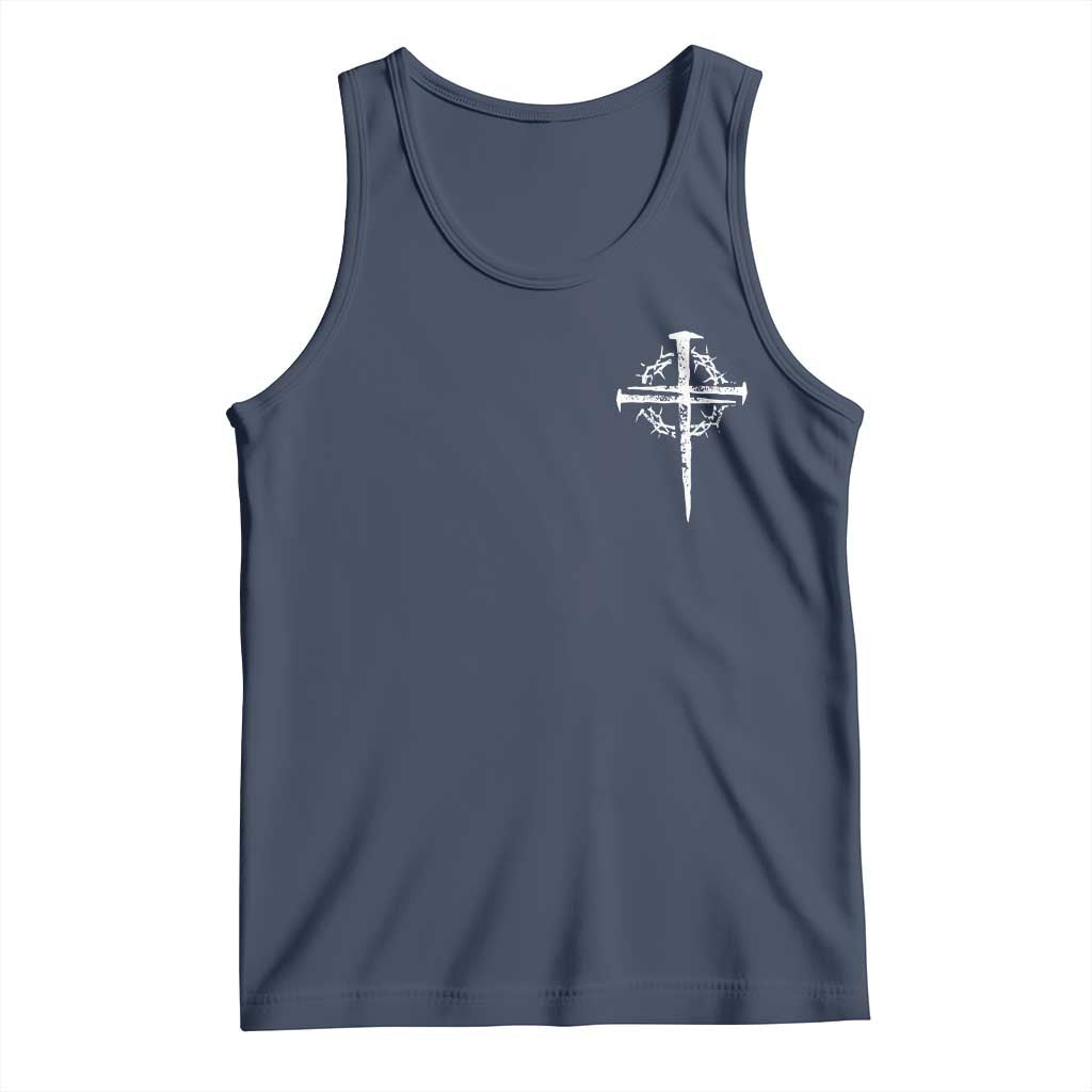 Christian Religious Jesus Shirt with Cross Logo Graphic Tank Top TS11 Navy Print Your Wear