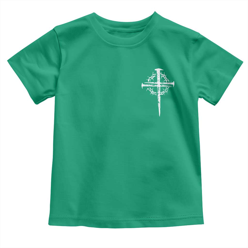 Christian Religious Jesus Shirt with Cross Logo Graphic Toddler T Shirt TS11 Irish Green Print Your Wear