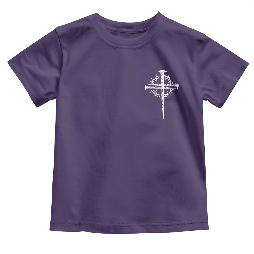 Christian Religious Jesus Shirt with Cross Logo Graphic Toddler T Shirt TS11 Purple Print Your Wear
