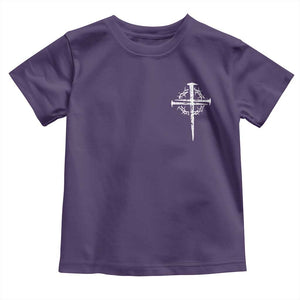 Christian Religious Jesus Shirt with Cross Logo Graphic Toddler T Shirt TS11 Purple Print Your Wear