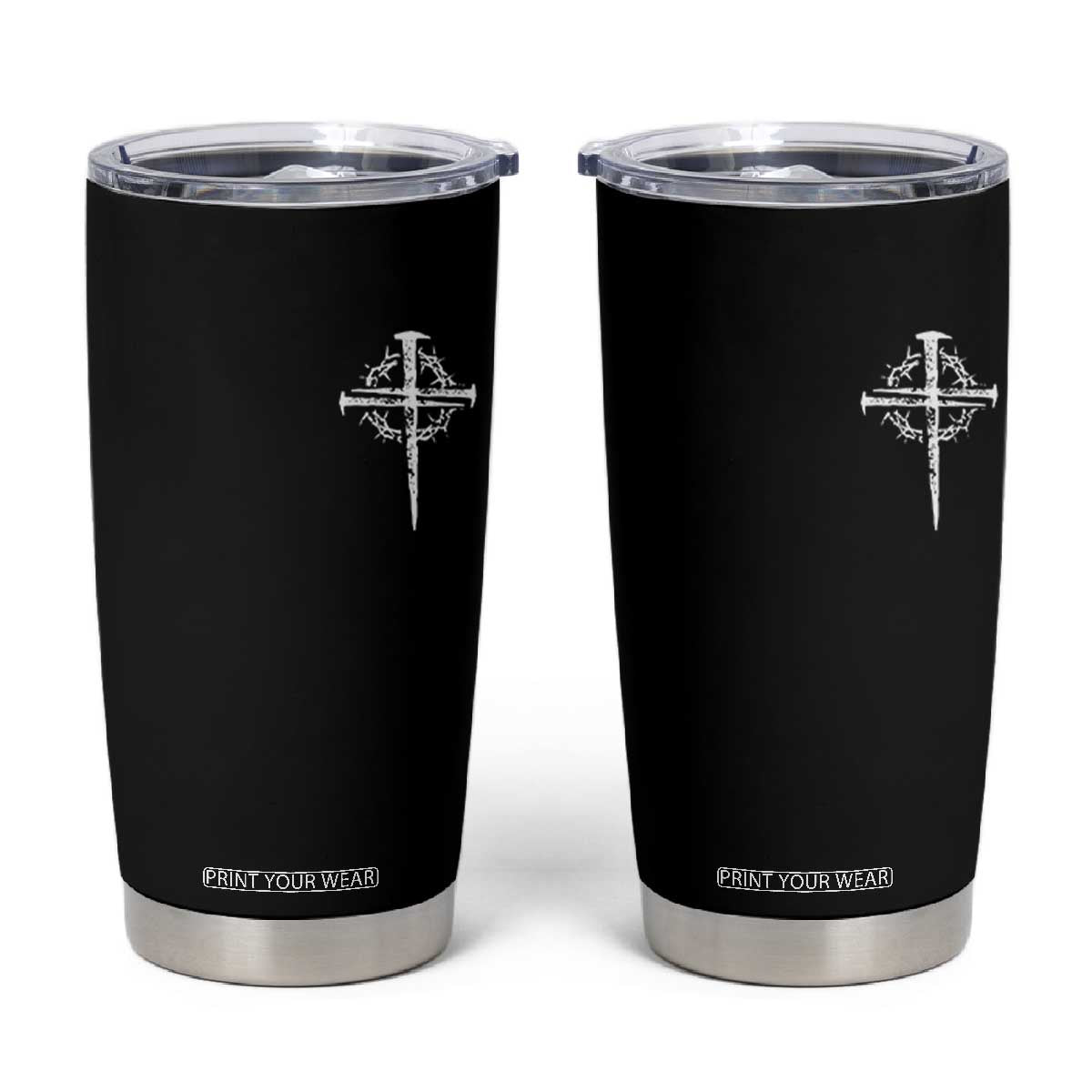 Christian Religious Jesus Shirt with Cross Logo Graphic Tumbler Cup TS11 Black Print Your Wear