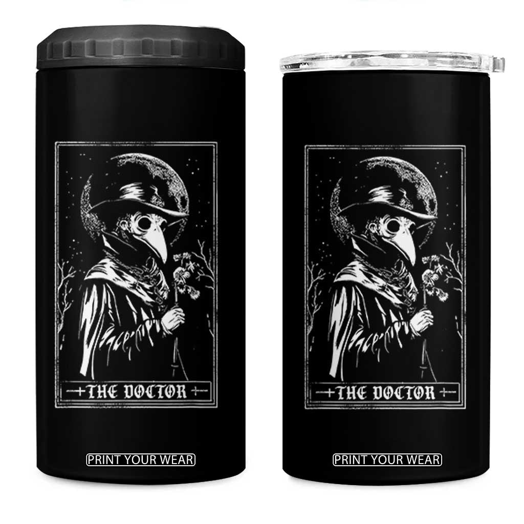 Plague Doctor Tarot Card 4 in 1 Can Cooler Tumbler Horror Death Occult Satanic TS11 One Size: 16 oz Black Print Your Wear
