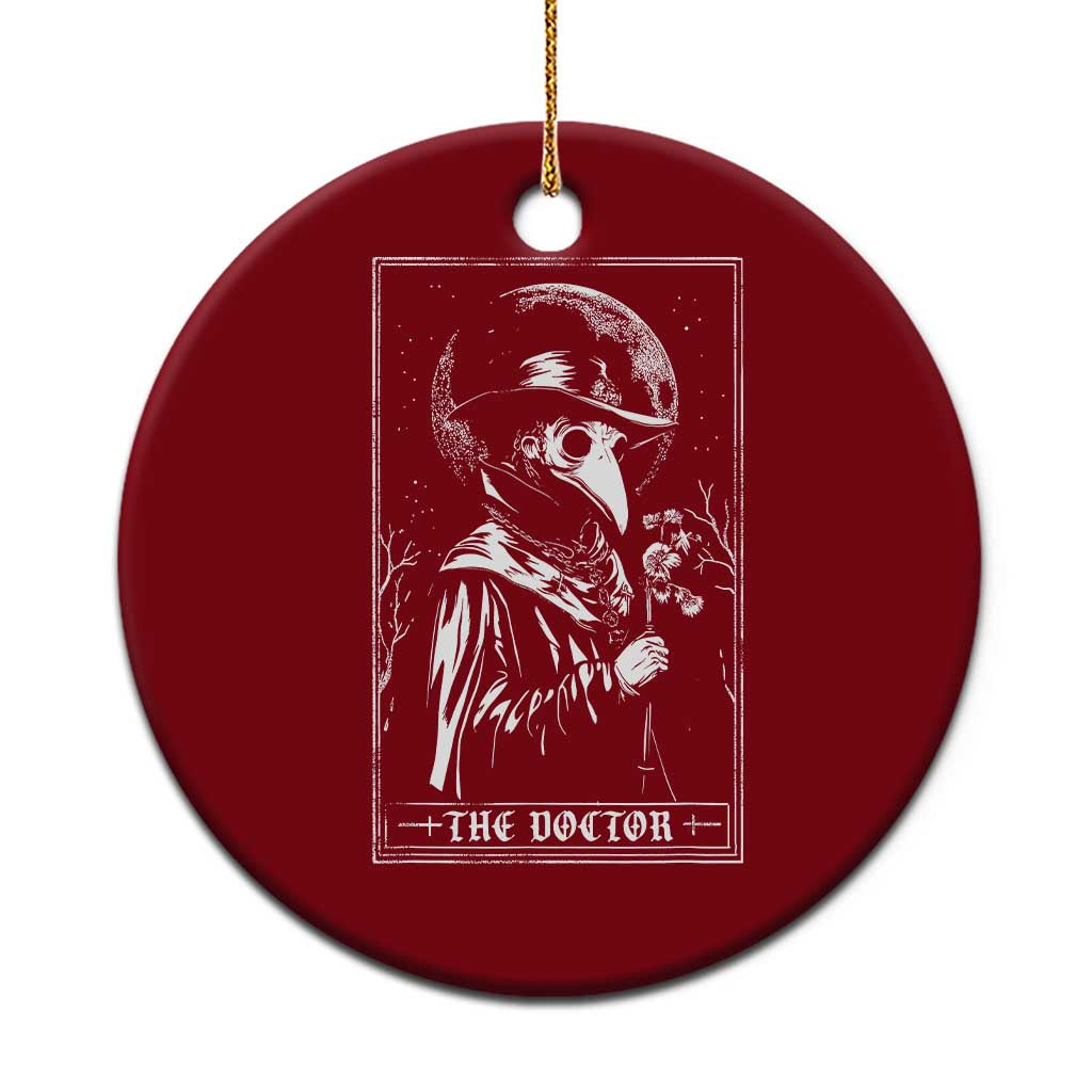 Plague Doctor Tarot Card Ceramic Ornament Horror Death Occult Satanic TS11 1pc Red Print Your Wear