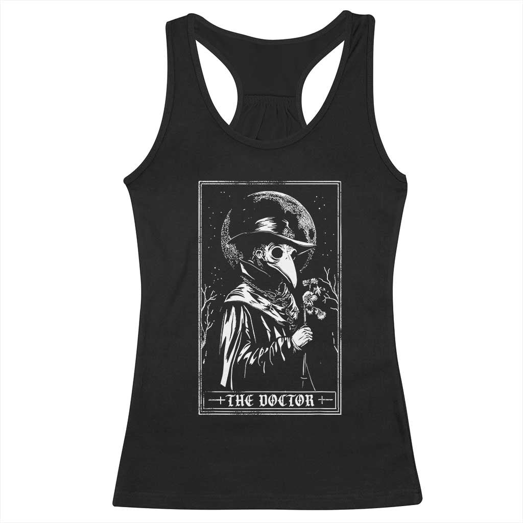 Plague Doctor Tarot Card Racerback Tank Top Horror Death Occult Satanic TS11 Black Print Your Wear
