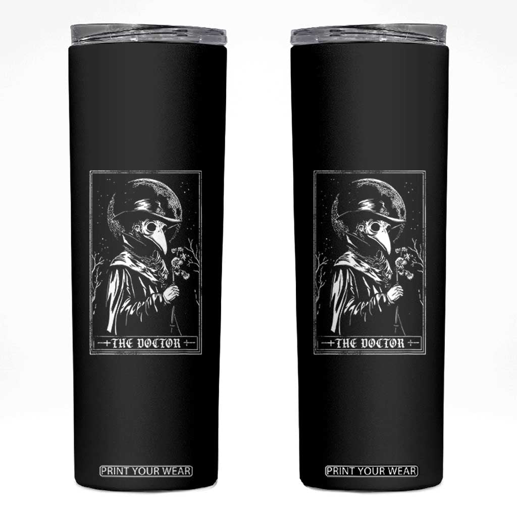 Plague Doctor Tarot Card Skinny Tumbler Horror Death Occult Satanic TS11 Black Print Your Wear