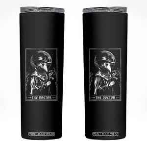 Plague Doctor Tarot Card Skinny Tumbler Horror Death Occult Satanic TS11 Black Print Your Wear