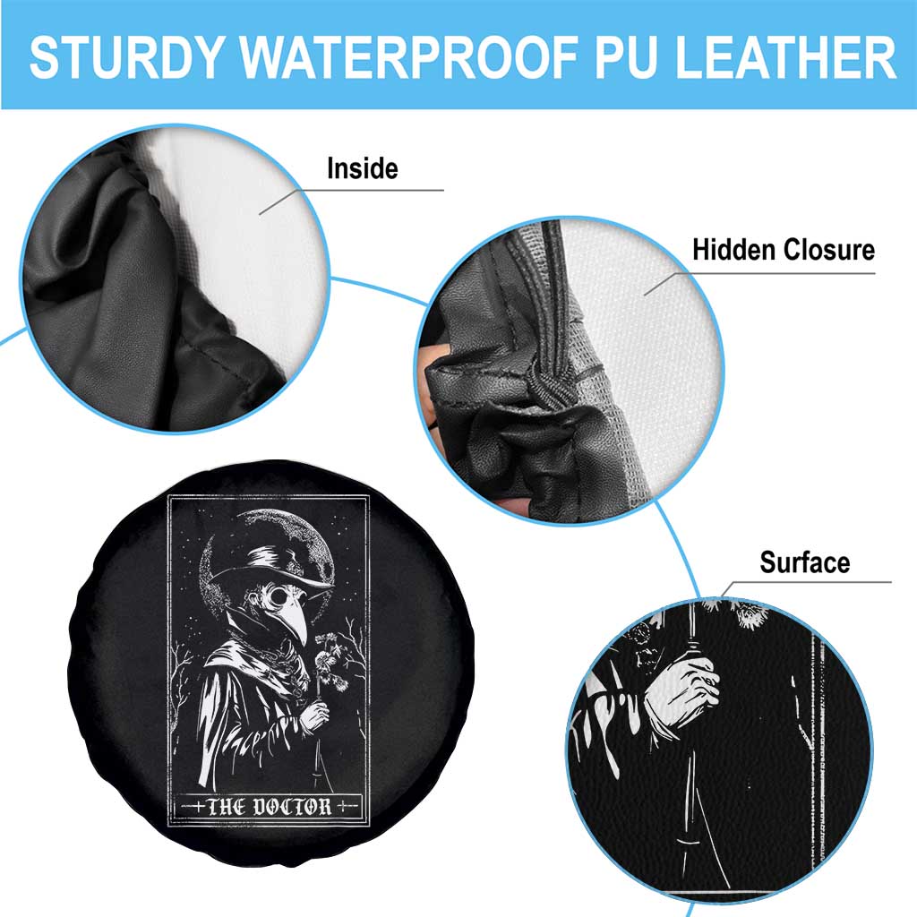 Plague Doctor Tarot Card Spare Tire Cover Horror Death Occult Satanic TS11 Print Your Wear