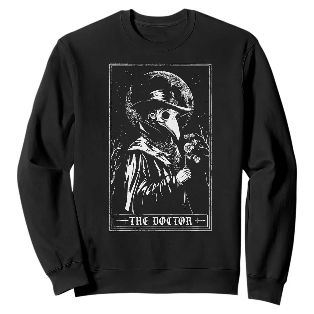 Plague Doctor Tarot Card Sweatshirt Horror Death Occult Satanic TS11 Black Print Your Wear