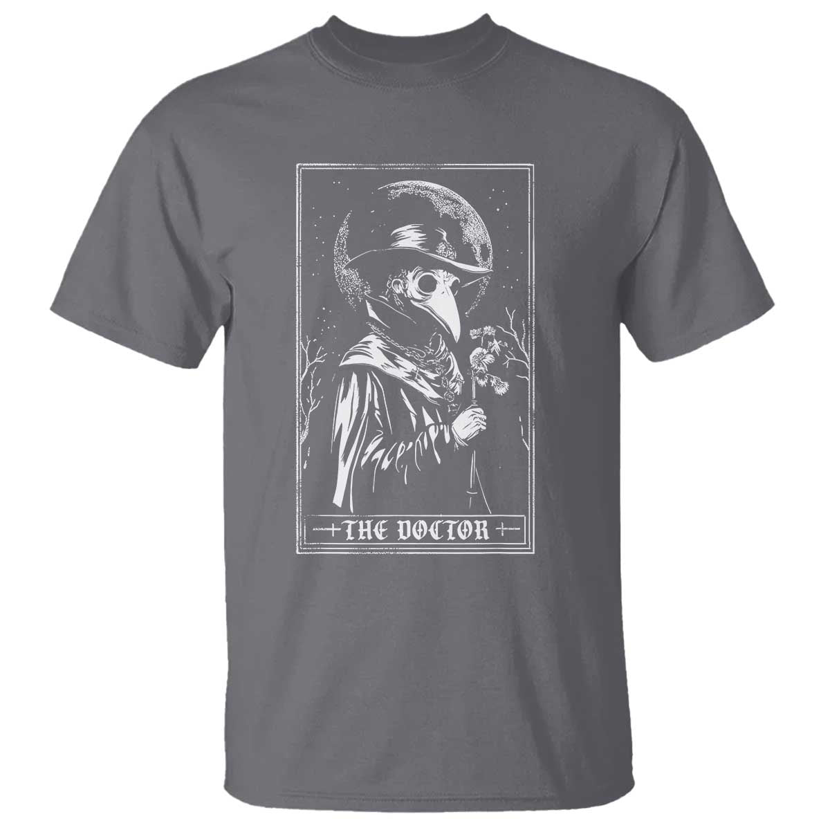 Plague Doctor Tarot Card T Shirt Horror Death Occult Satanic TS11 Charcoal Print Your Wear