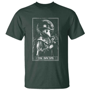 Plague Doctor Tarot Card T Shirt Horror Death Occult Satanic TS11 Dark Forest Green Print Your Wear