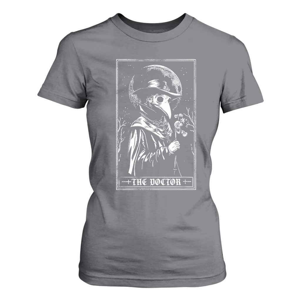 Plague Doctor Tarot Card T Shirt For Women Horror Death Occult Satanic TS11 Charcoal Print Your Wear